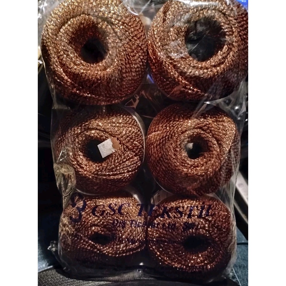 Lot of 4 Ice Yarns GSC Tekstil Stella Copper Black, 175 Meters ea. (Not 6 pk)